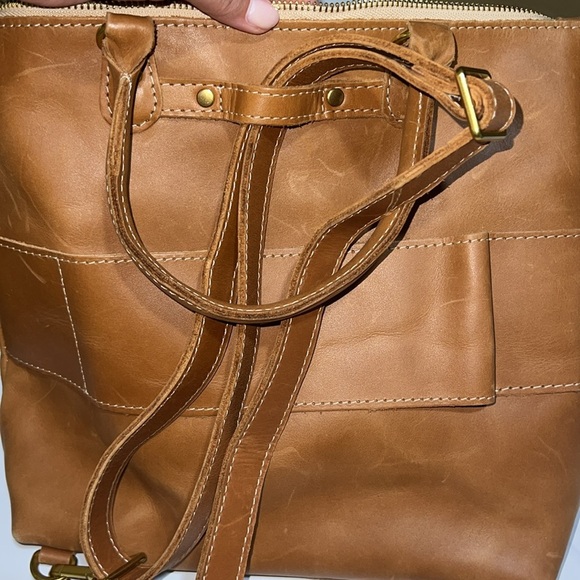 Sseko Convertable Shopper Bag in Caramel Leather - Picture 7 of 10